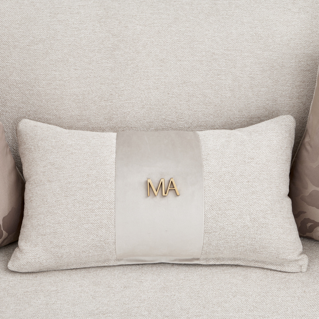 Michael Amini Camellia Field Caramel Sofa Cornsilk Caramel