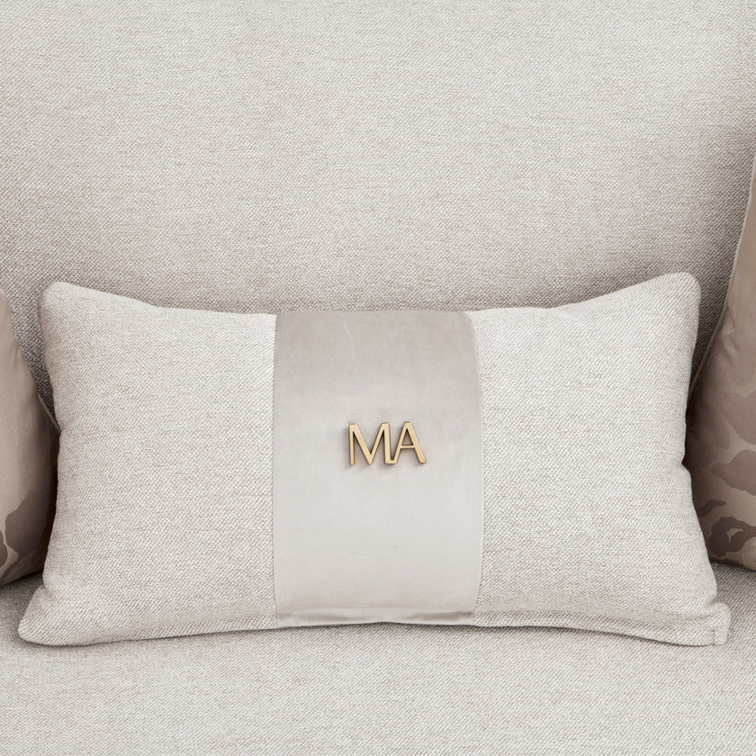 Michael Amini Camellia Field Caramel Sofa Cornsilk Caramel