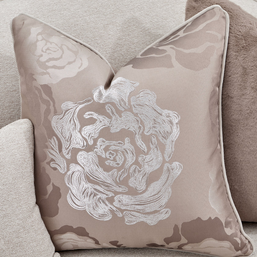 Michael Amini Camellia Field Caramel Sofa Cornsilk Caramel