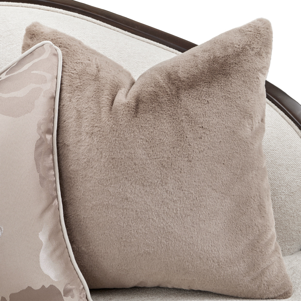 Michael Amini Camellia Field Caramel Sofa Cornsilk Caramel