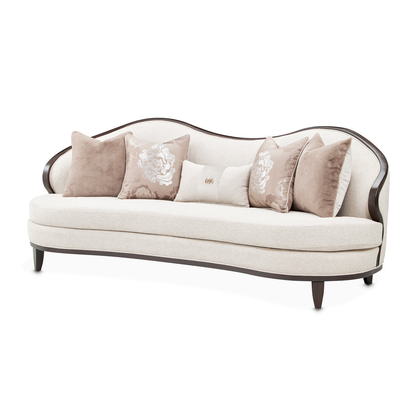 Michael Amini Camellia Field Caramel Sofa Cornsilk Caramel