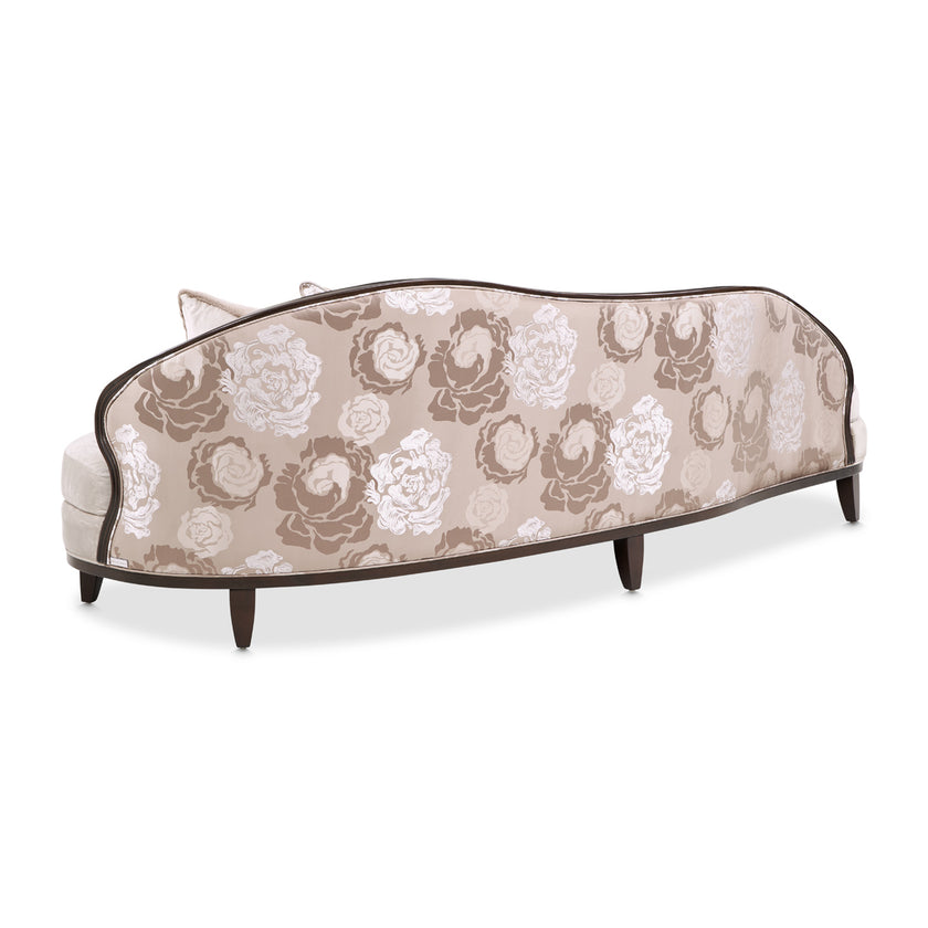 Michael Amini Camellia Field Caramel Asymmetrical Sofa Cornsilk Caramel