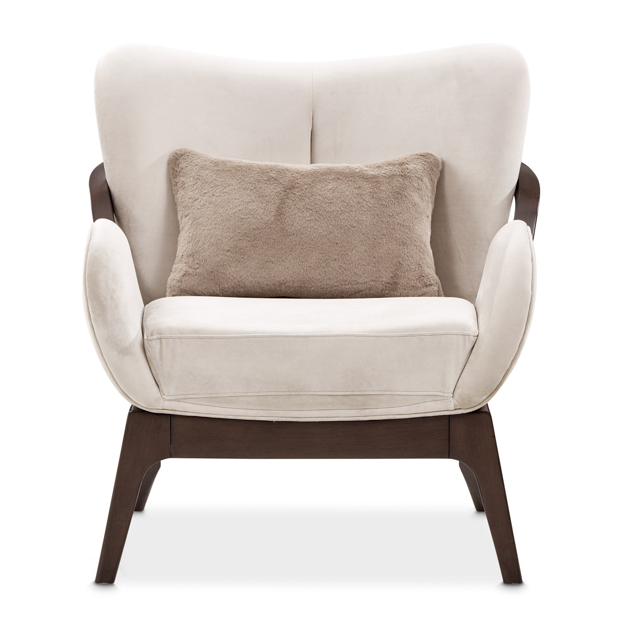 Michael Amini Camellia Field Caramel Accent Chair Ivory Caramel
