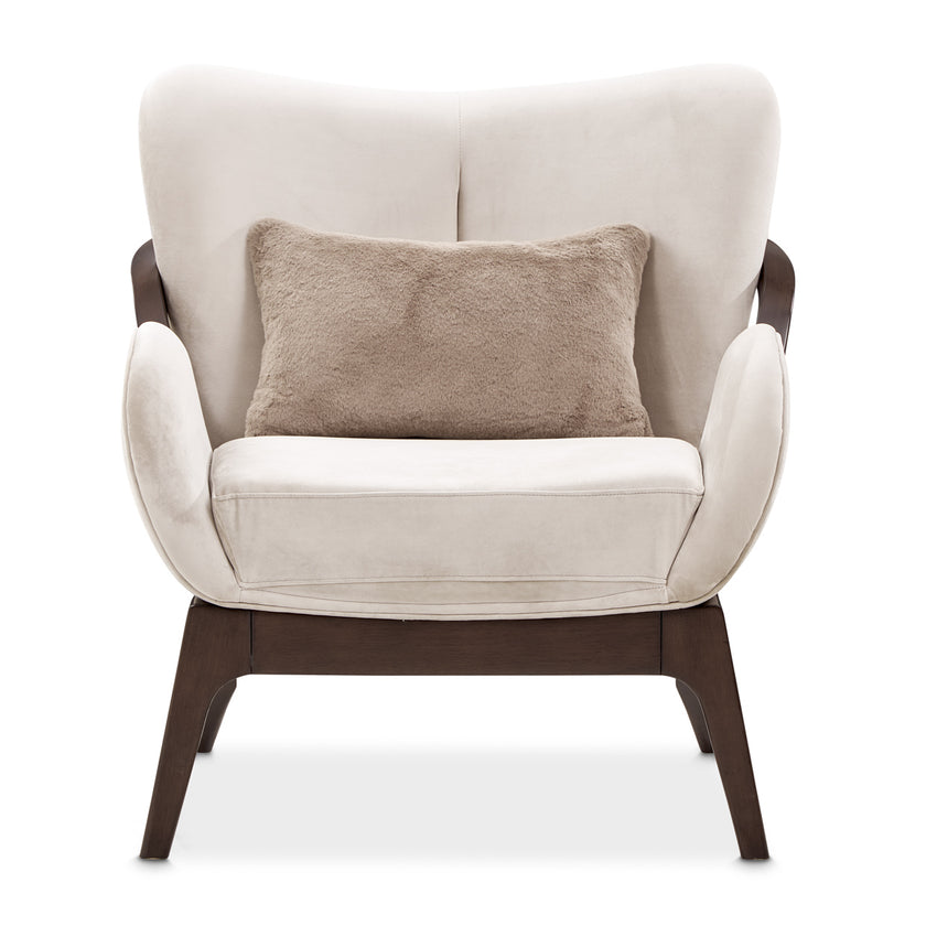 Michael Amini Camellia Field Caramel Accent Chair Ivory Caramel
