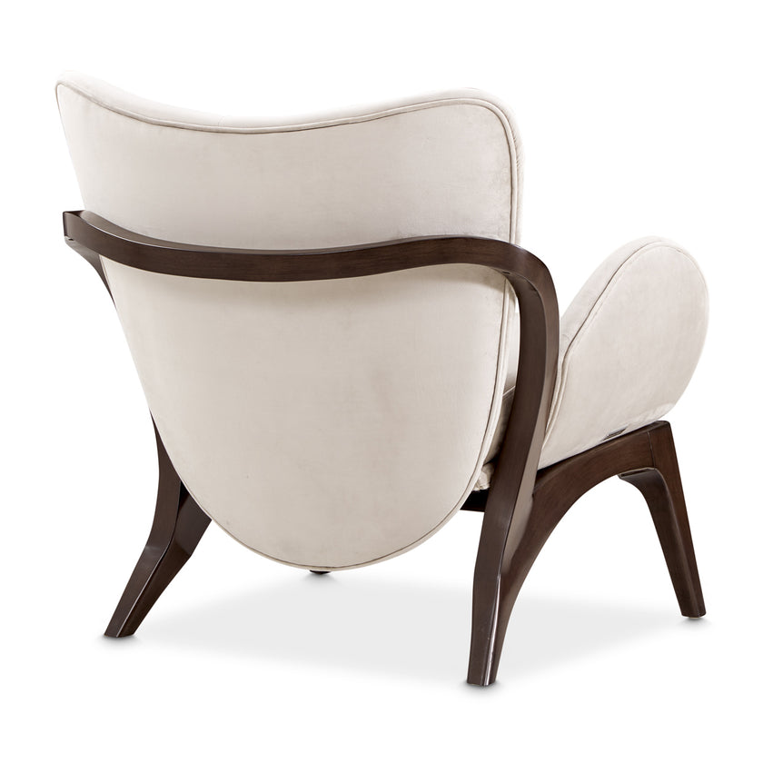 Michael Amini Camellia Field Caramel Accent Chair Ivory Caramel
