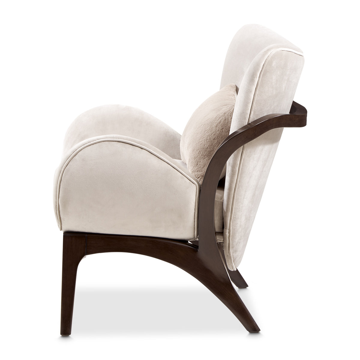 Michael Amini Camellia Field Caramel Accent Chair Ivory Caramel