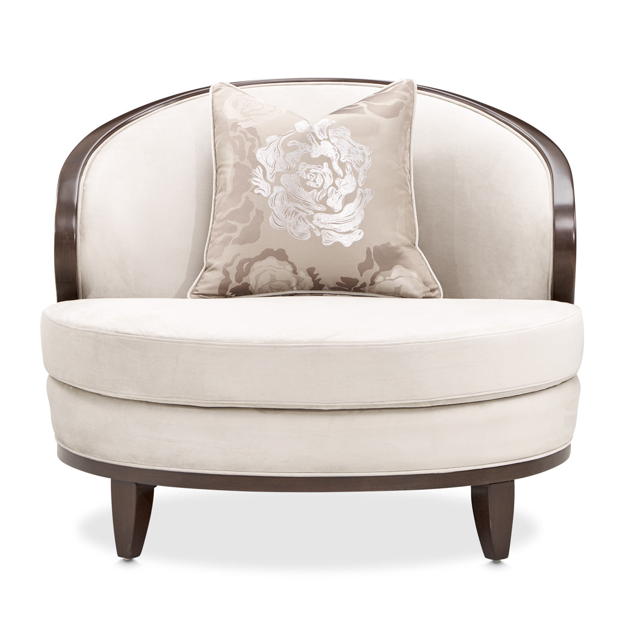 Michael Amini Camellia Field Caramel Matching Chair Cornsilk Caramel