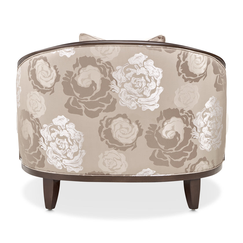 Michael Amini Camellia Field Caramel Matching Chair Cornsilk Caramel