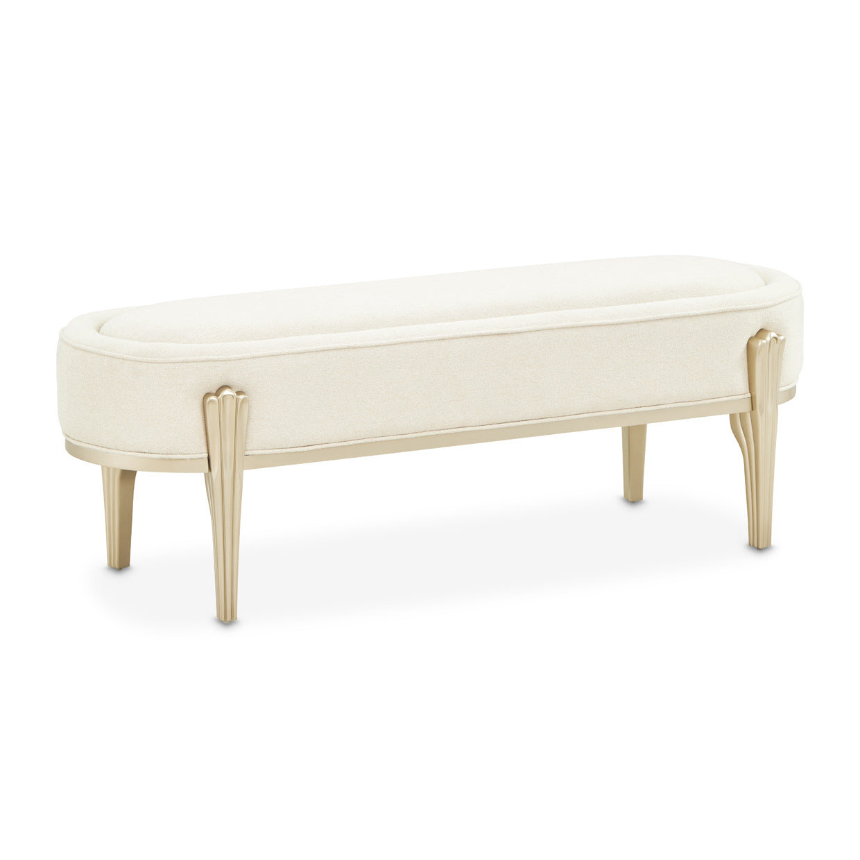 Michael Amini Camellia Field Caramel Accent Bench