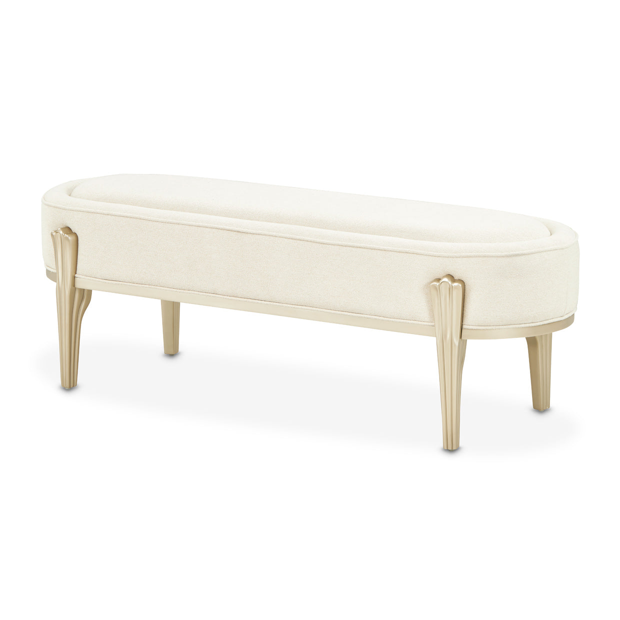 Michael Amini Camellia Field Caramel Accent Bench