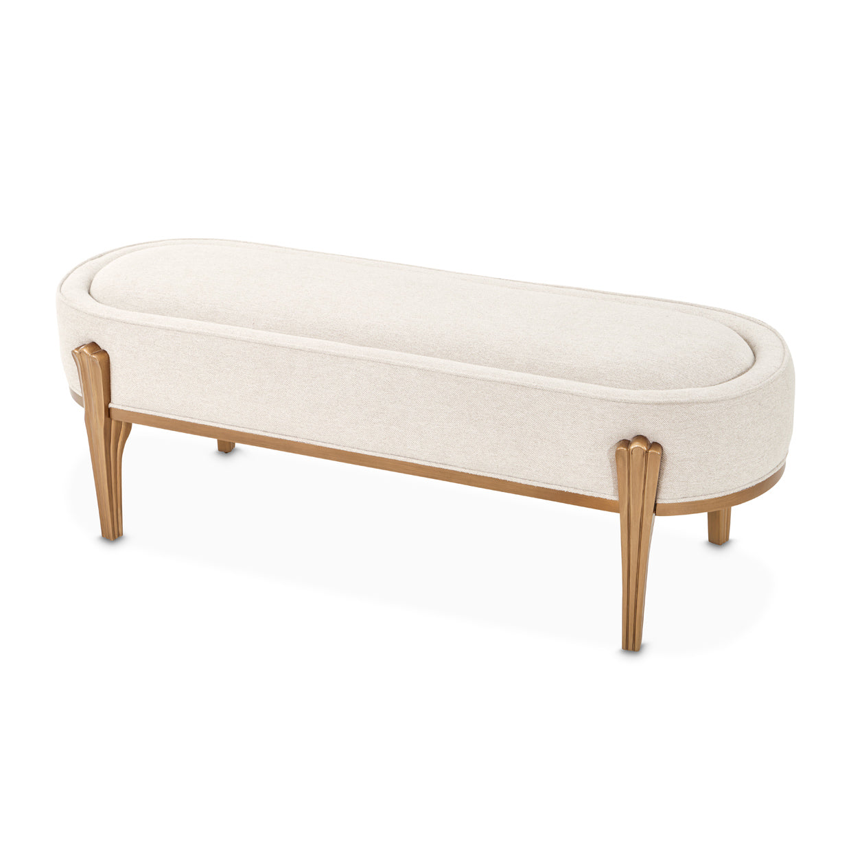 Michael Amini Camellia Field Caramel Accent Bench