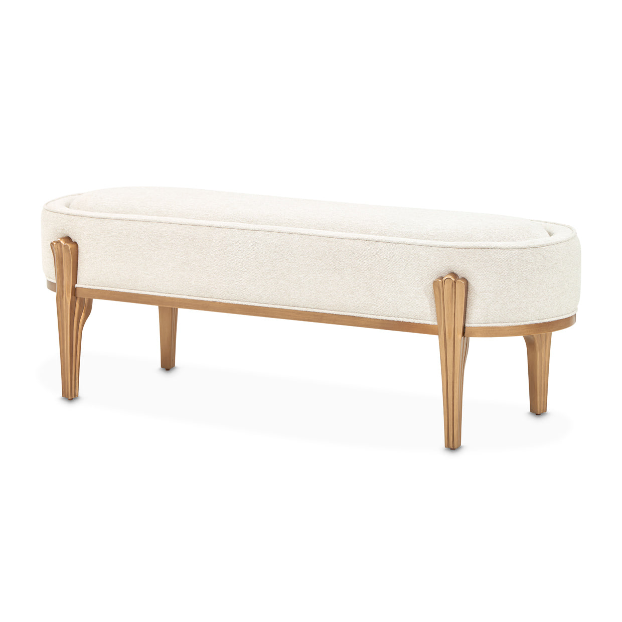 Michael Amini Camellia Field Caramel Accent Bench