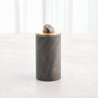 Global Views Quarry Jar Grey/Gold Leaf