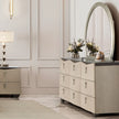 Michael Amini Fantosini Round Dresser Mirror