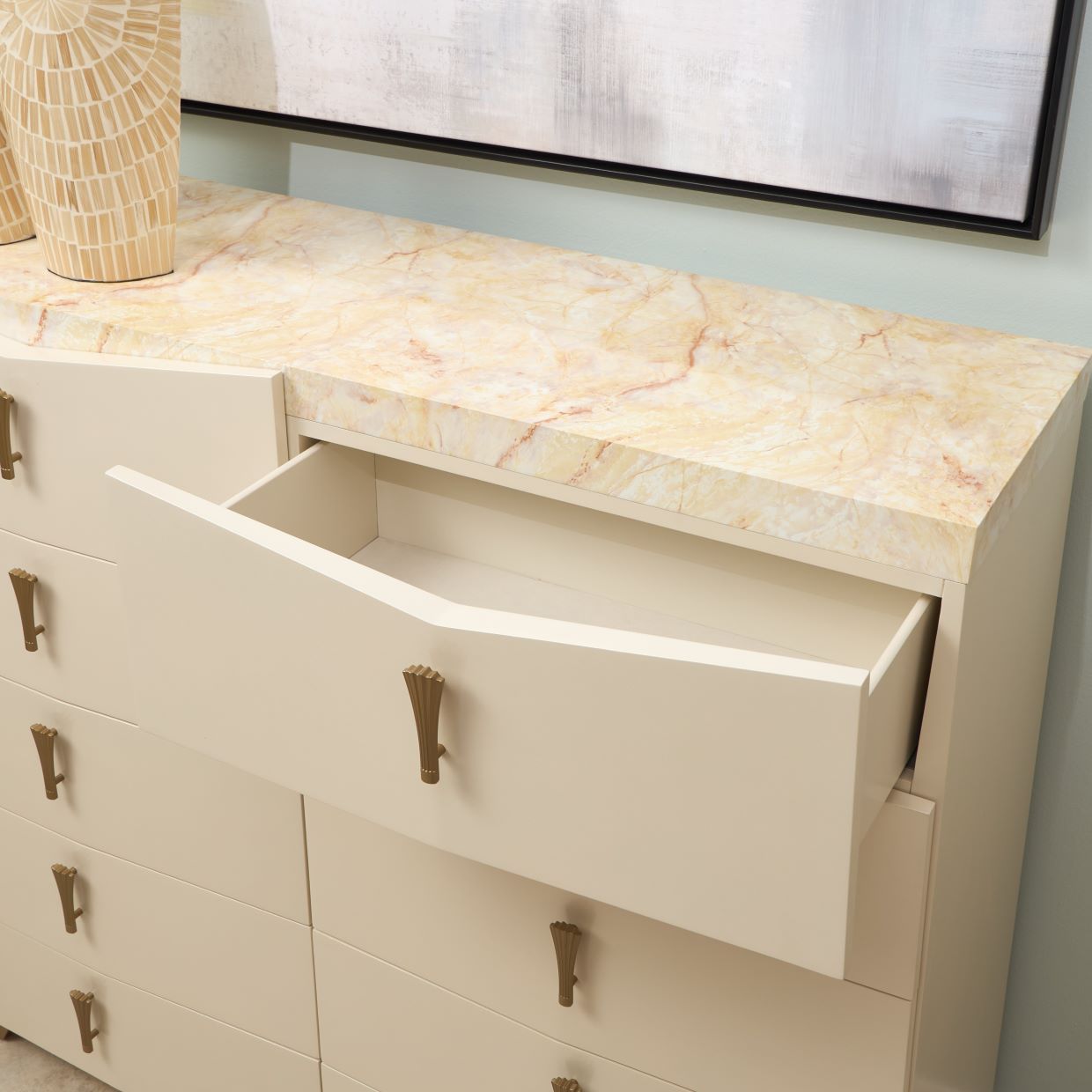 Michael Amini Fantosini Gold 10-Drawer Chest
