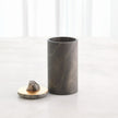 Global Views Quarry Jar Grey/Gold Leaf