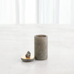 Global Views Quarry Jar Grey/Gold Leaf