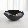 Global Views Currents Bowl Black/Gold