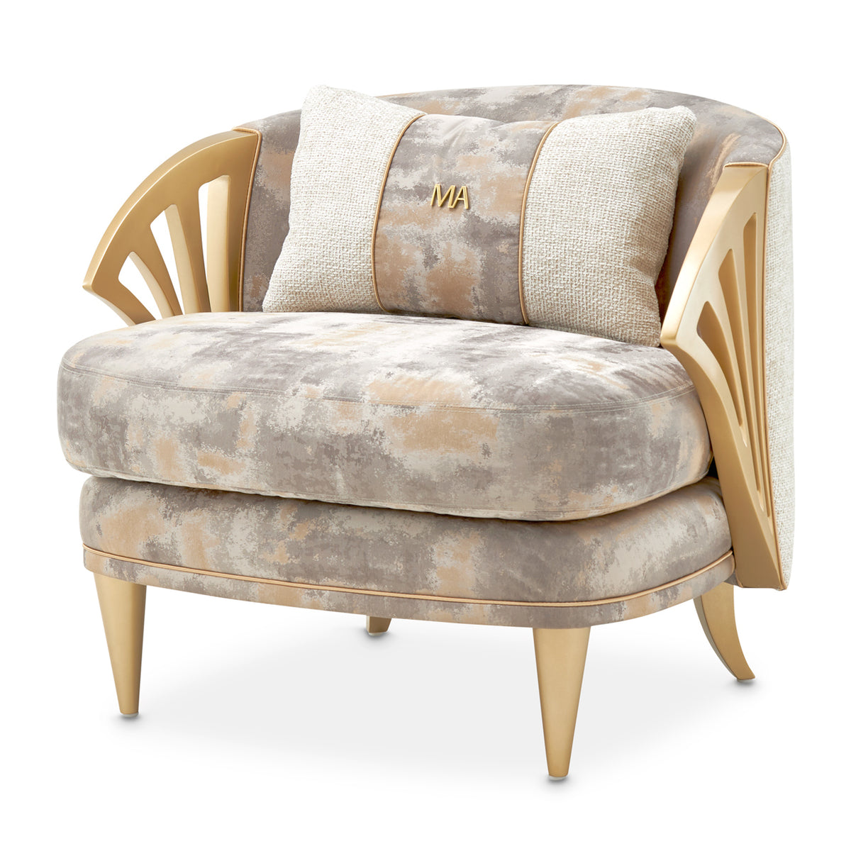 Michael Amini La Terrazza Accent Chair Light Champagne