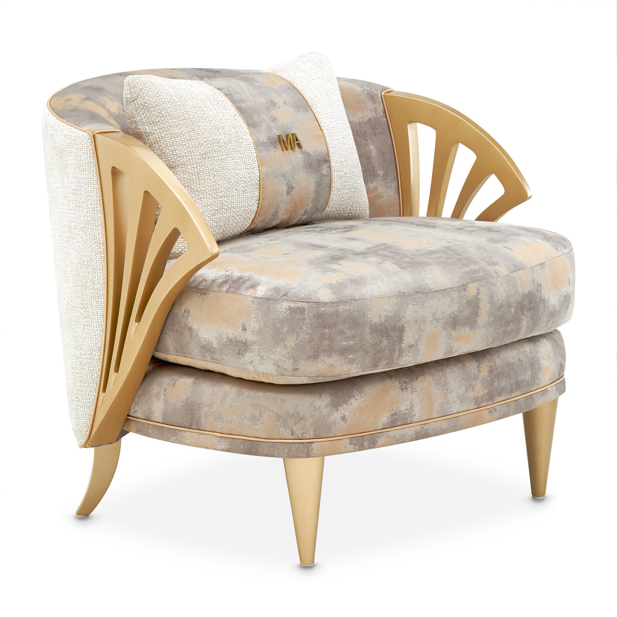 Michael Amini La Terrazza Accent Chair Light Champagne