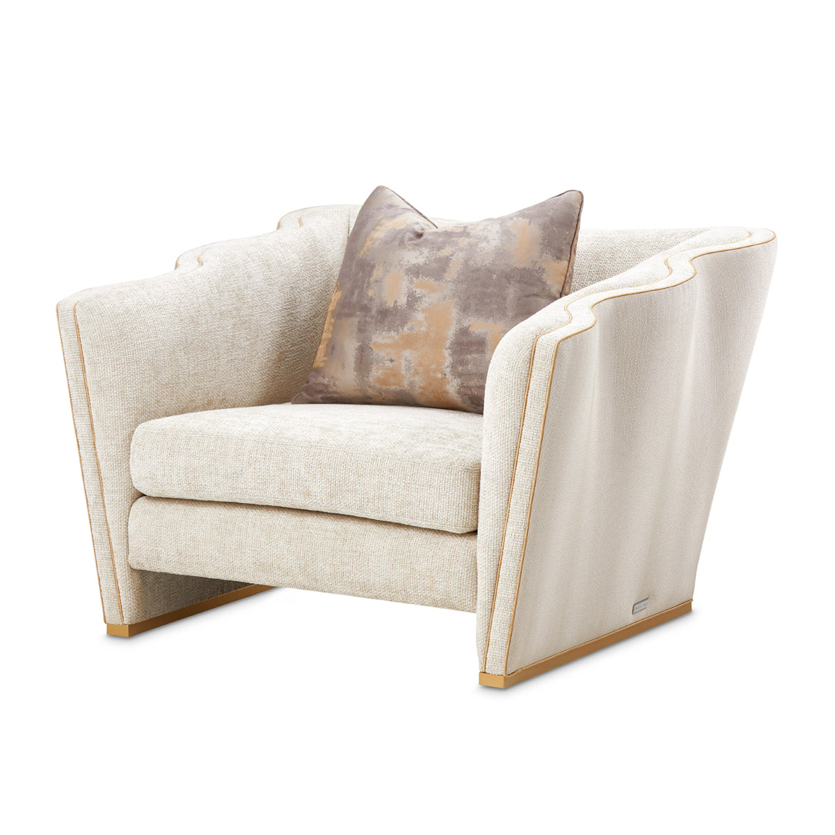 Michael Amini La Terrazza Matching Chair Light Champagne