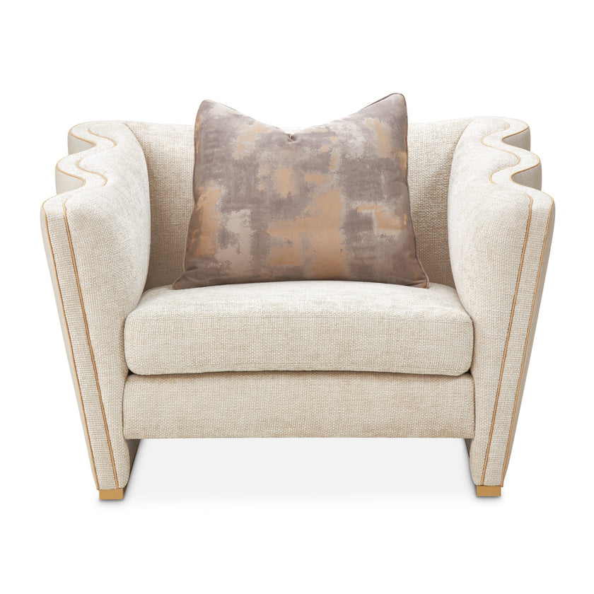 Michael Amini La Terrazza Matching Chair Light Champagne