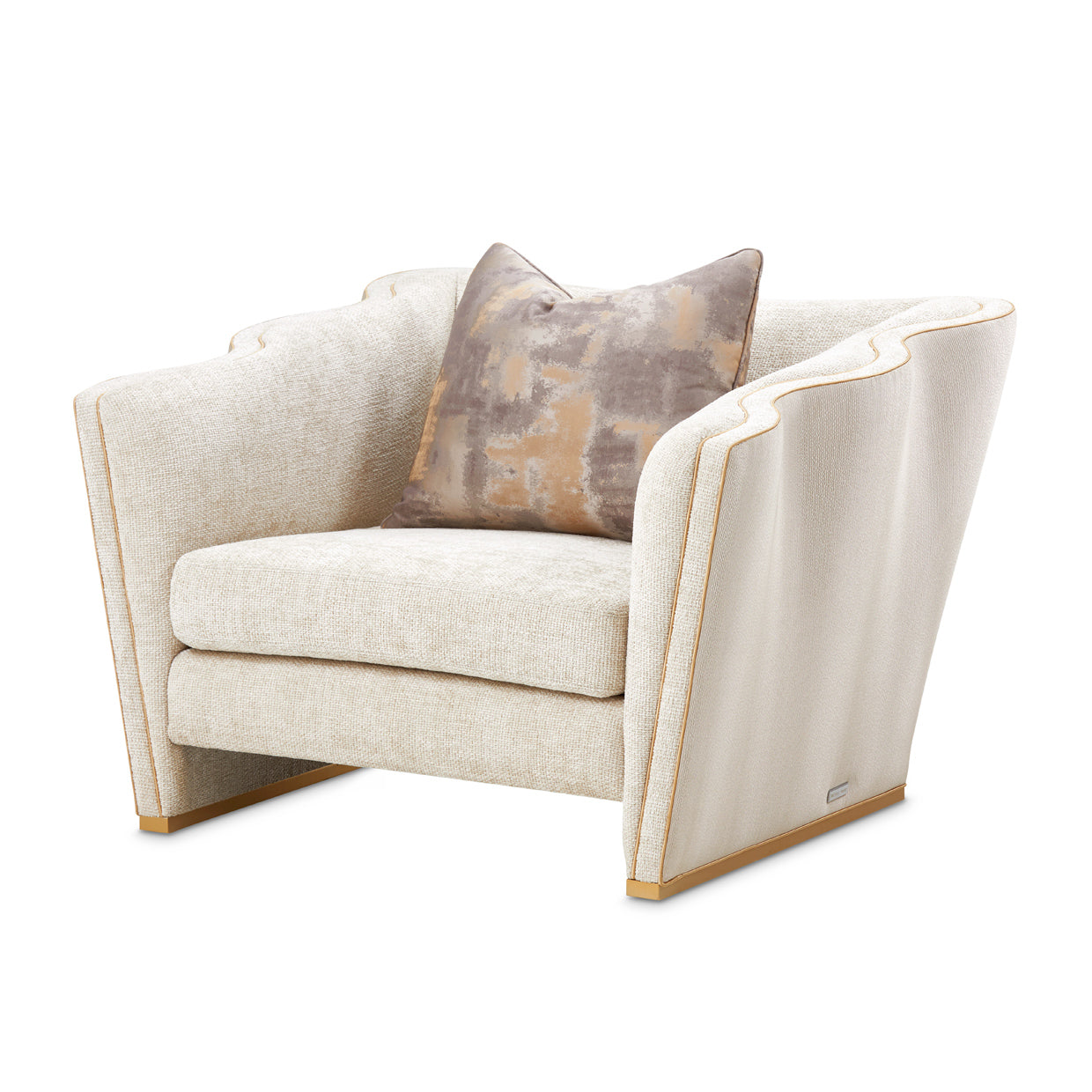 Michael Amini La Terrazza Matching Chair Light Champagne