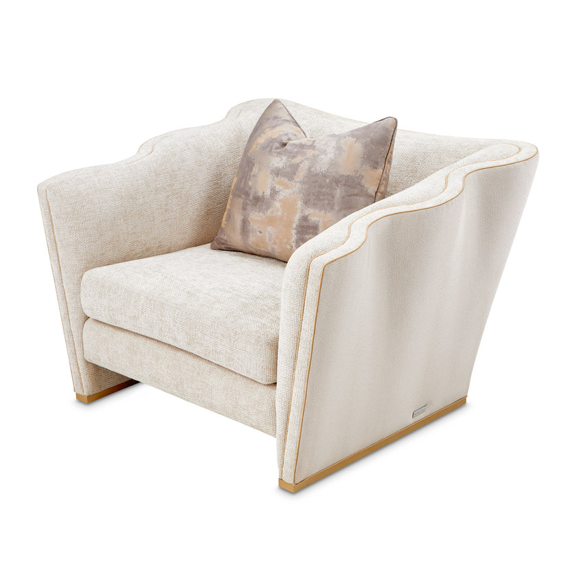 Michael Amini La Terrazza Matching Chair Light Champagne