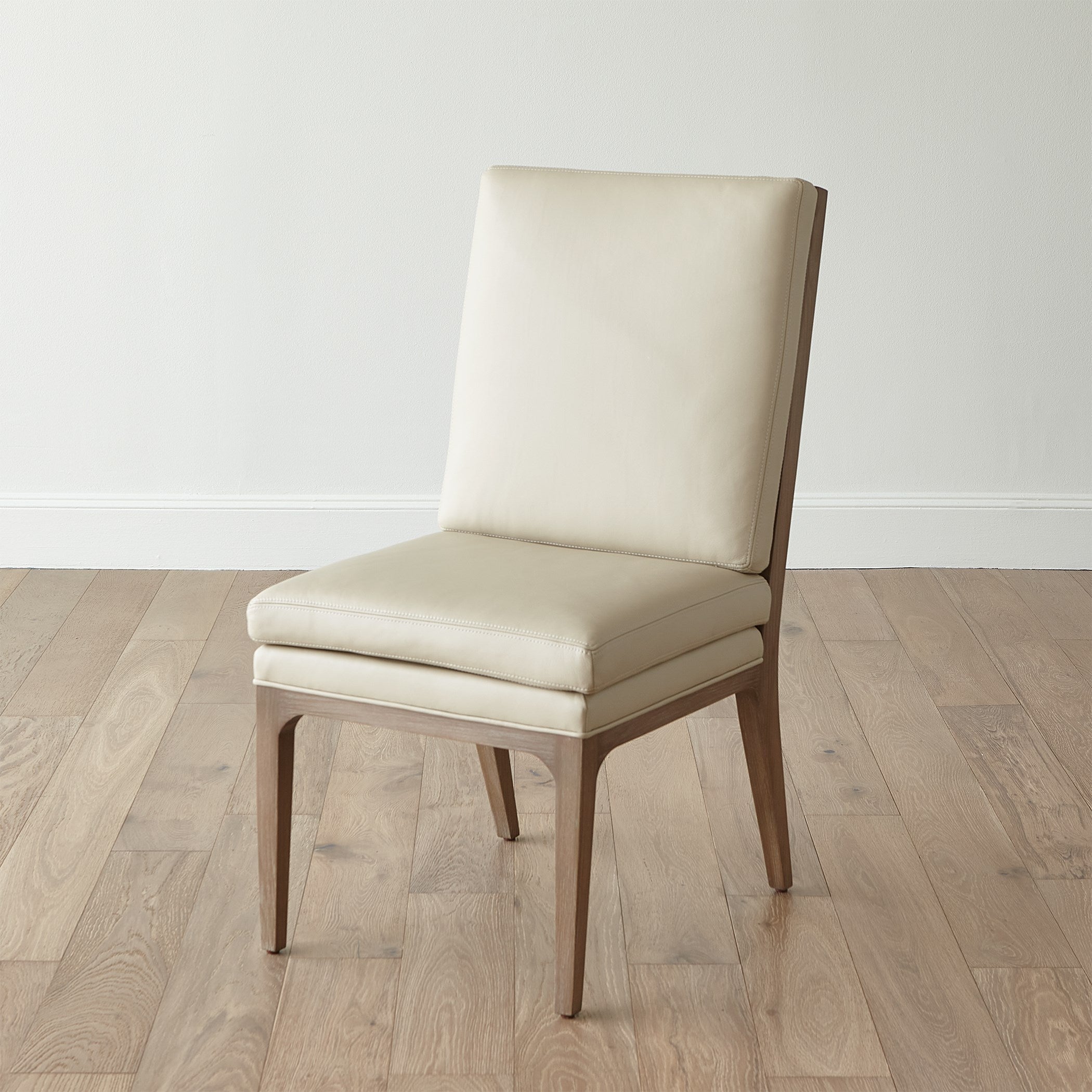 Global Views Abbott Dining Chair-Taupe Leather