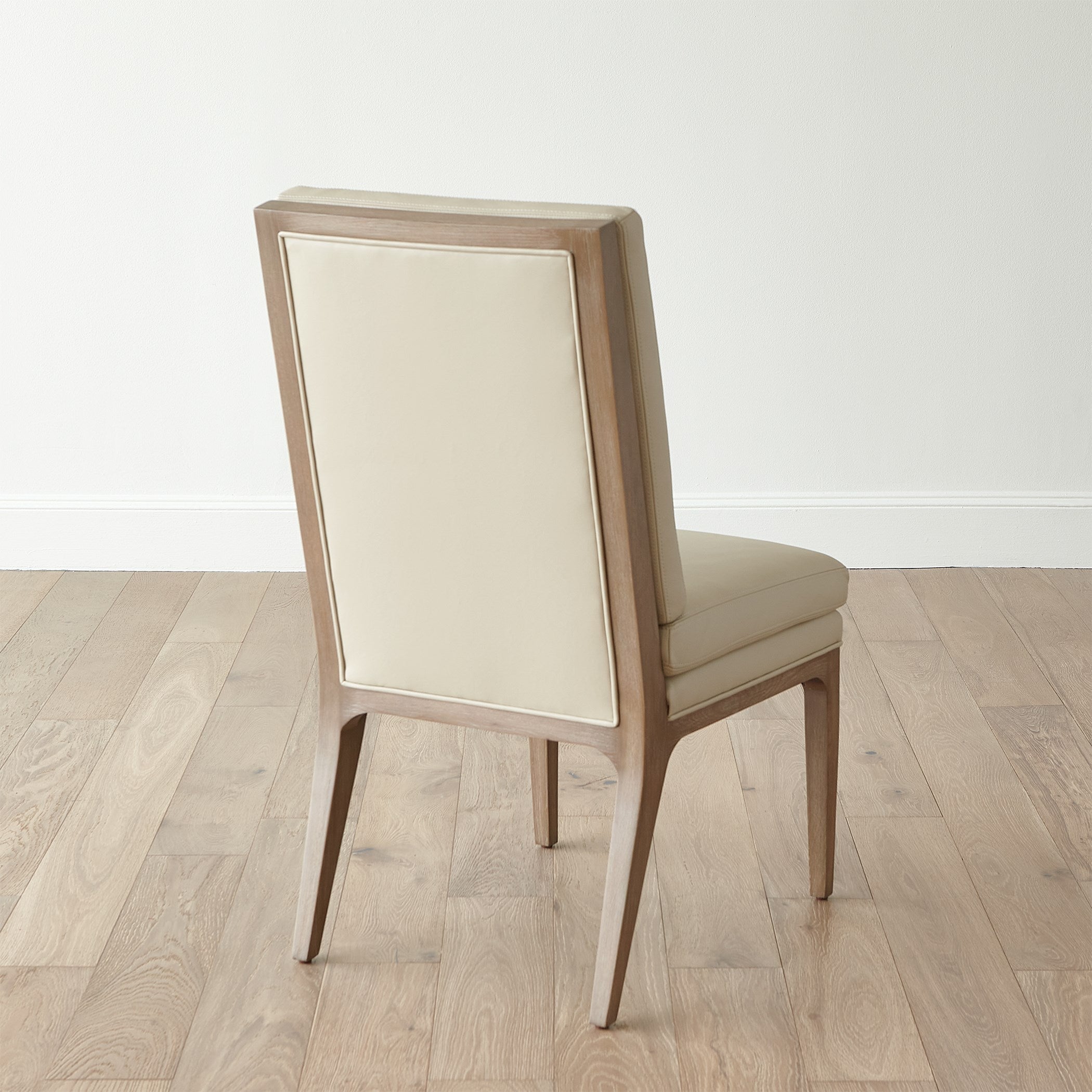 Global Views Abbott Dining Chair-Taupe Leather
