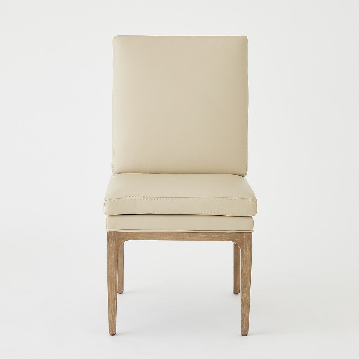 Global Views Abbott Dining Chair-Taupe Leather