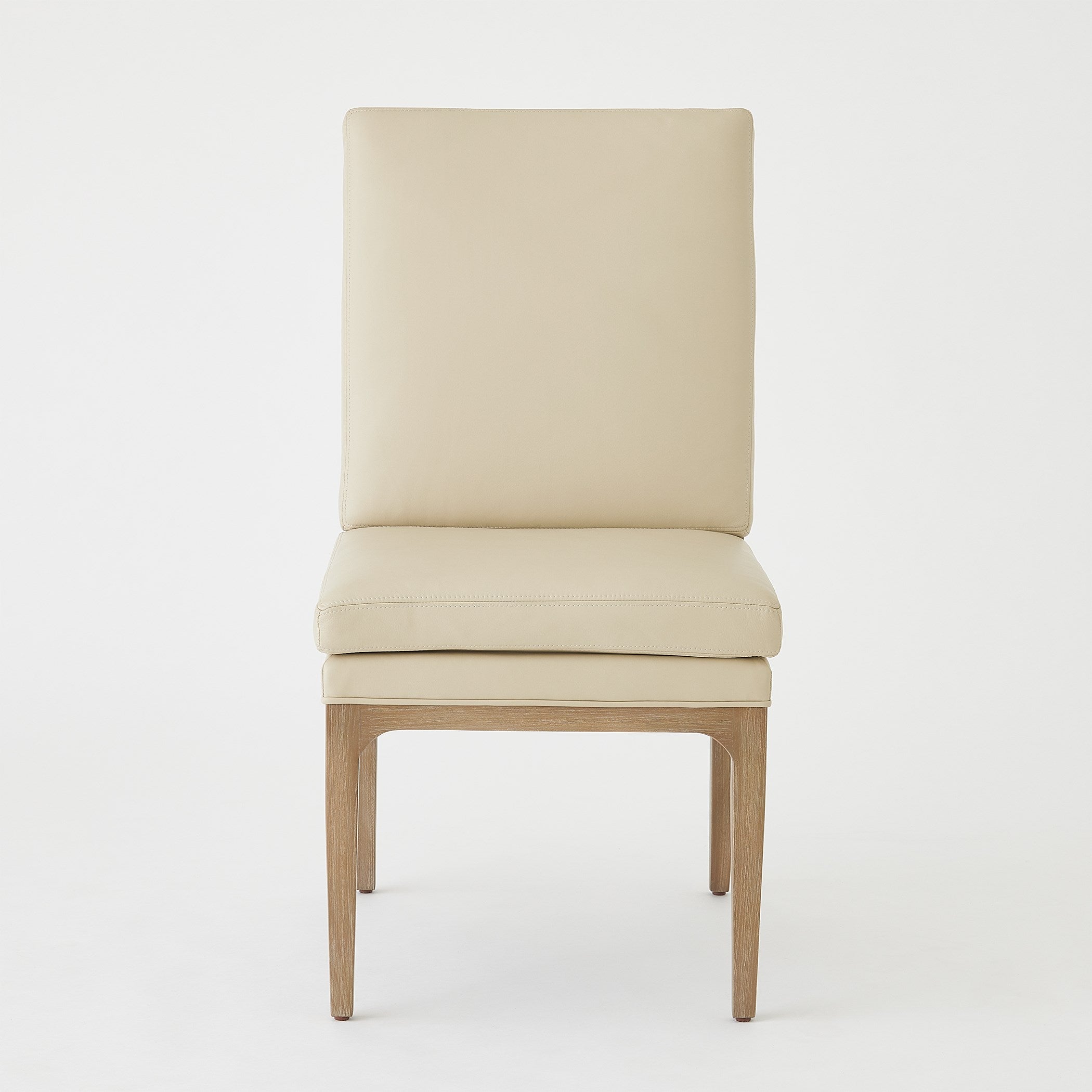Global Views Abbott Dining Chair-Taupe Leather