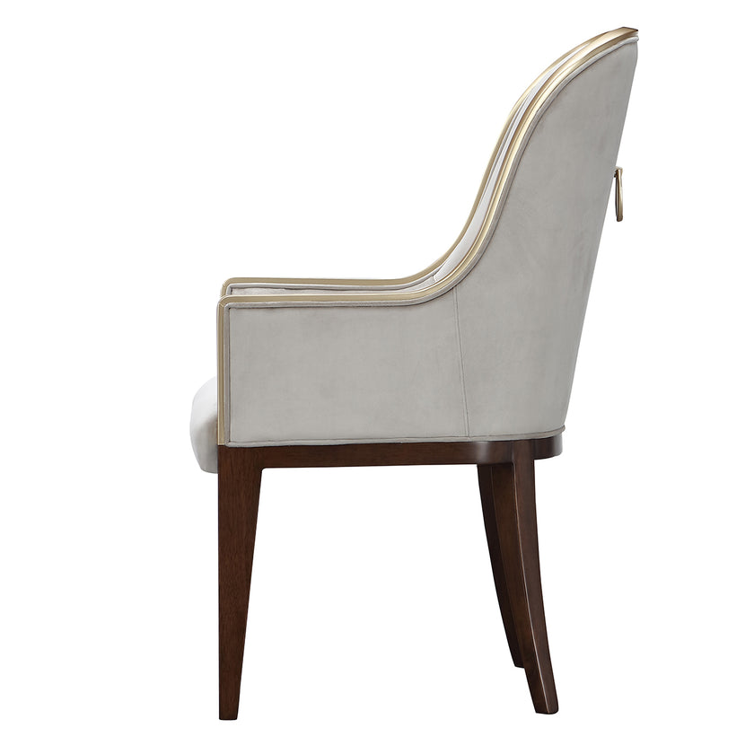 Michael Amini Houston Houston Assmebled Arm Chair Walnut