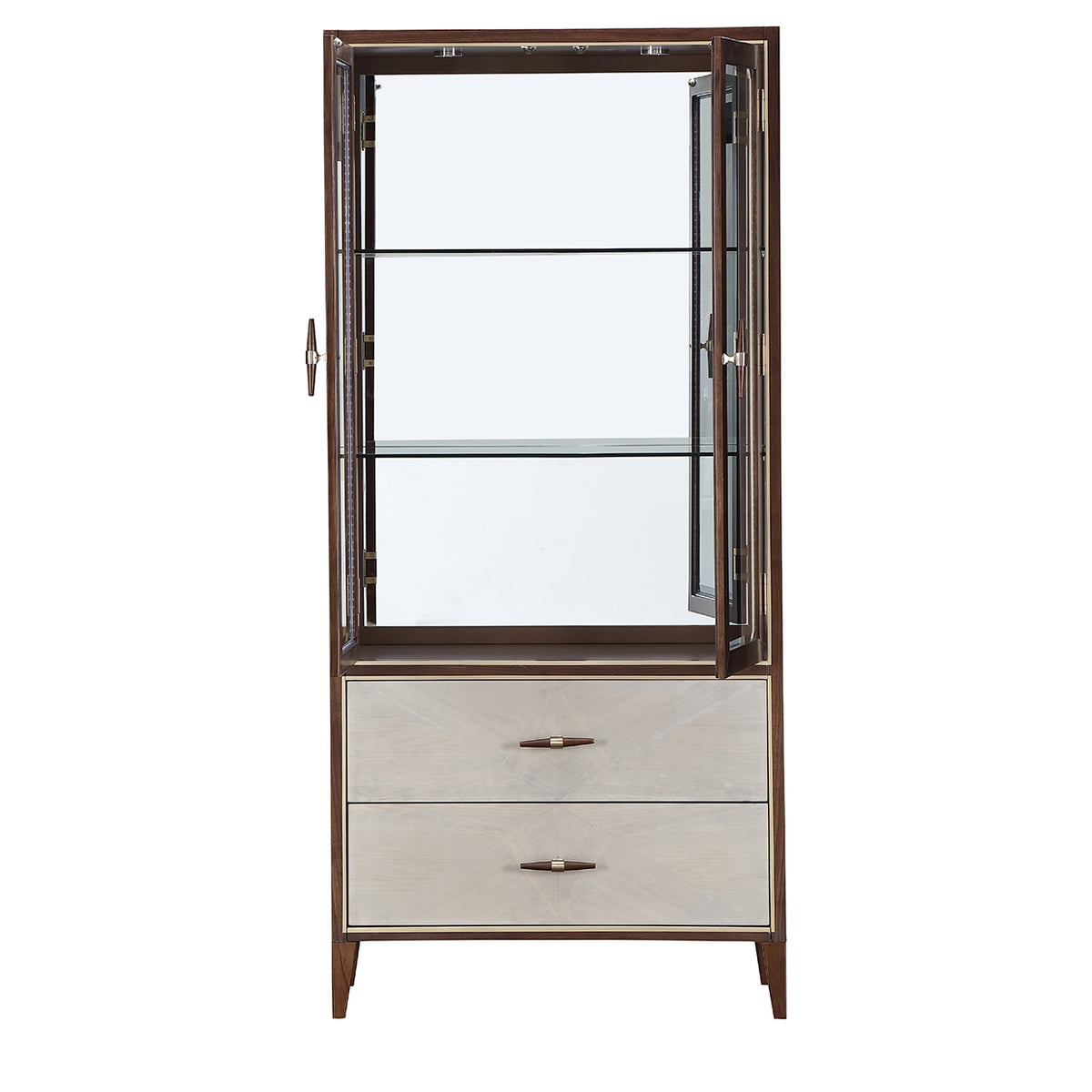 Michael Amini Houston Display Cabinet Walnut