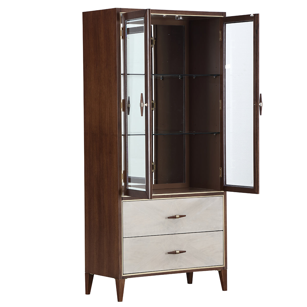 Michael Amini Houston Display Cabinet Walnut