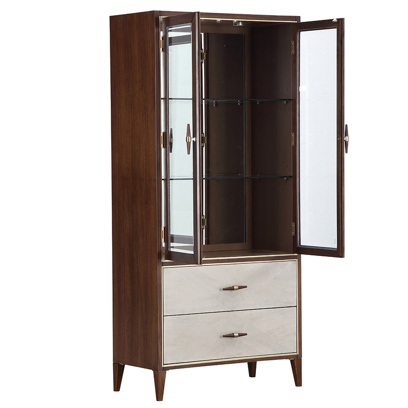 Michael Amini Houston Display Cabinet Walnut