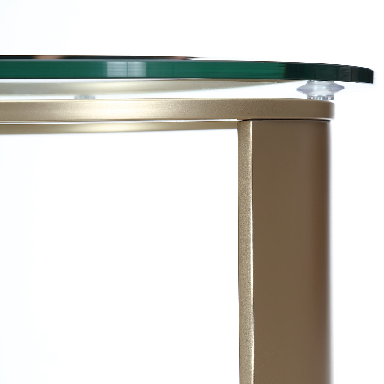 Michael Amini Houston Chairside Table Brushed Gold