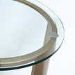 Michael Amini Houston Chairside Table Brushed Gold