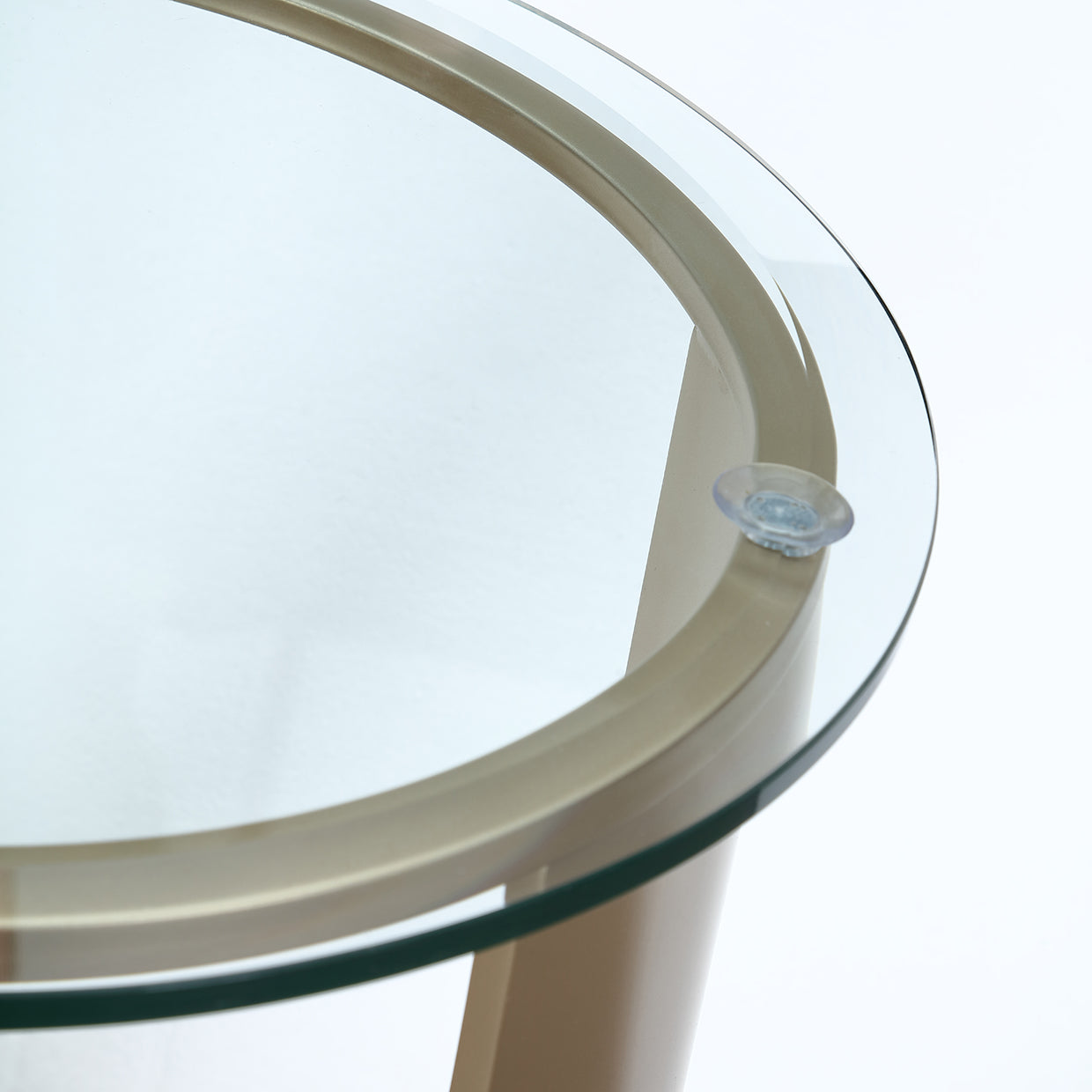 Michael Amini Houston Chairside Table Brushed Gold