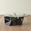 Global Views Spectrum Cocktail Table-Blackened Oak