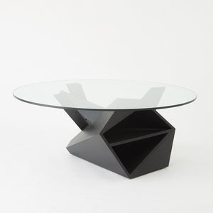 Global Views Spectrum Cocktail Table-Blackened Oak