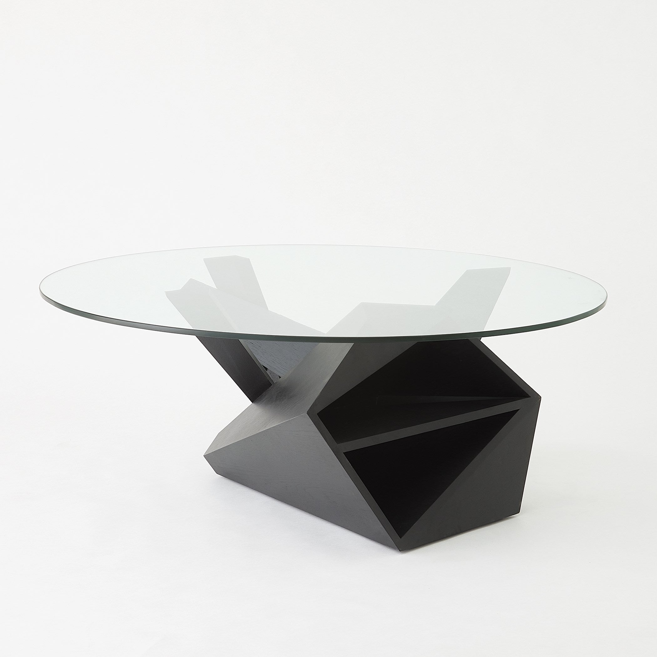 Global Views Spectrum Cocktail Table-Blackened Oak