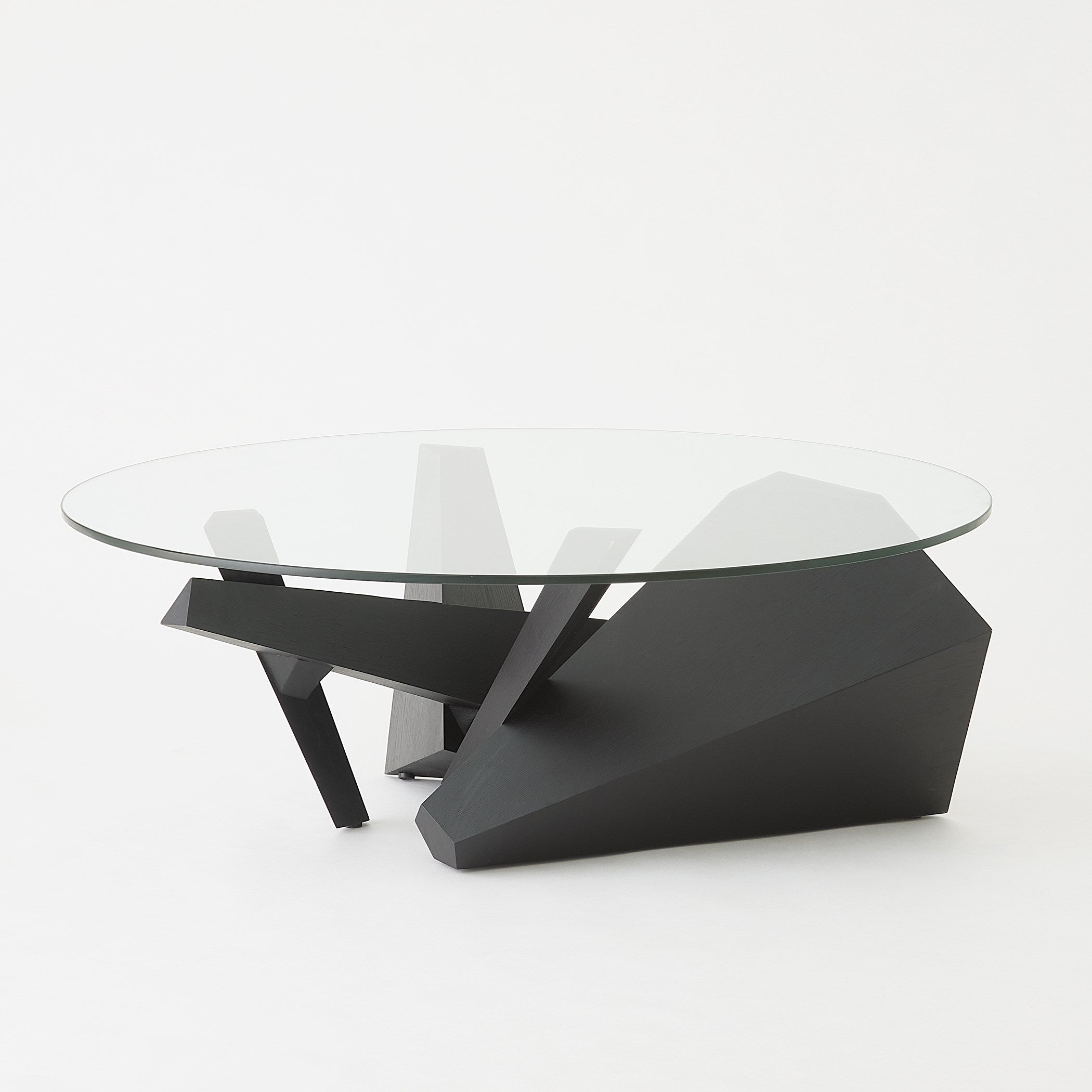 Global Views Spectrum Cocktail Table-Blackened Oak