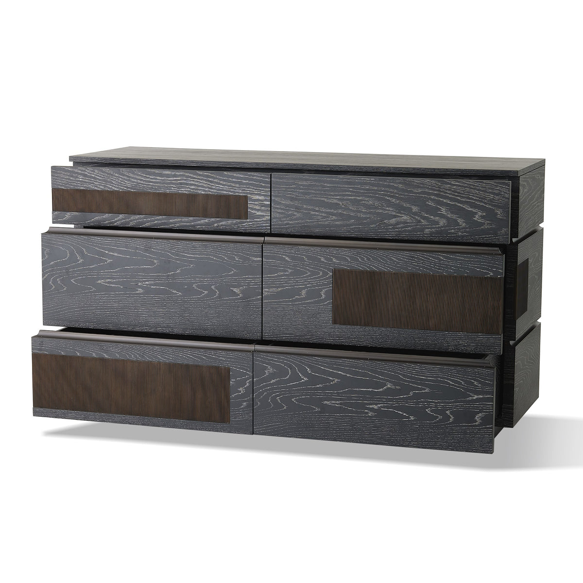 Global Views Brazil Dresser-Black Cerused Oak
