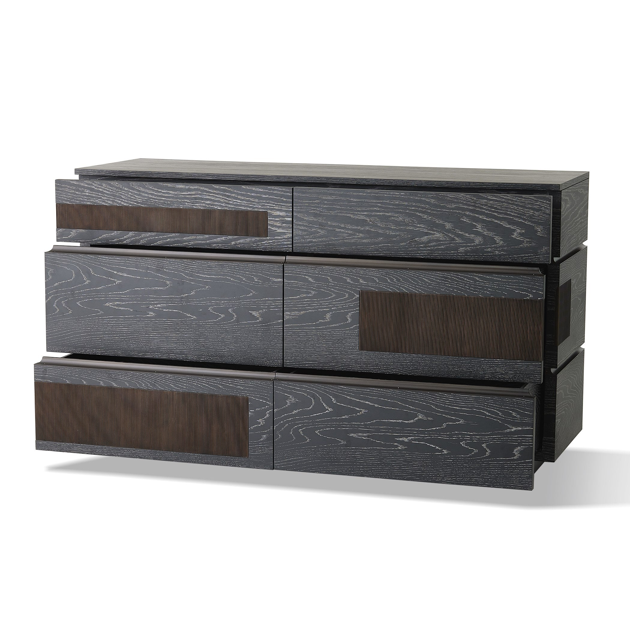 Global Views Brazil Dresser-Black Cerused Oak