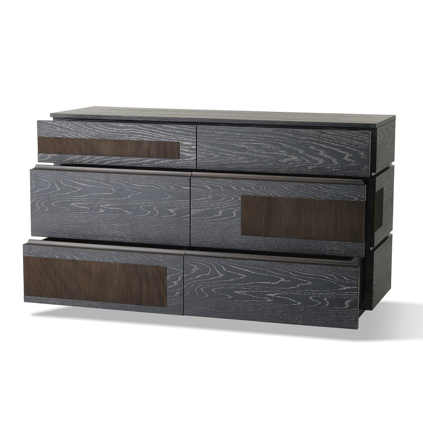 Global Views Brazil Dresser-Black Cerused Oak
