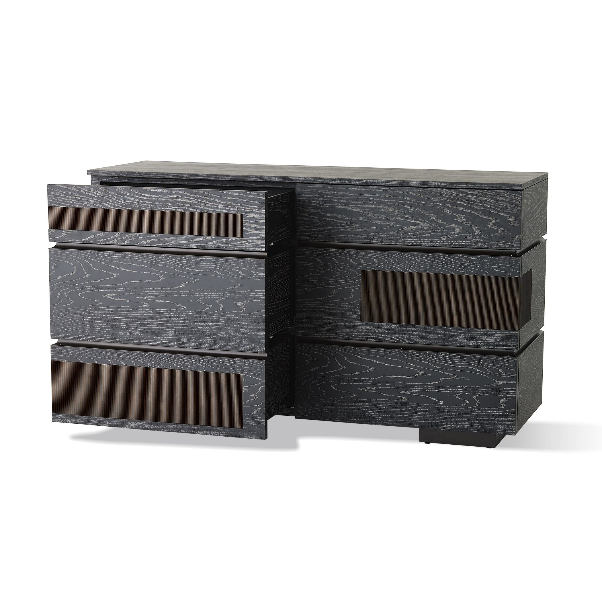 Global Views Brazil Dresser-Black Cerused Oak