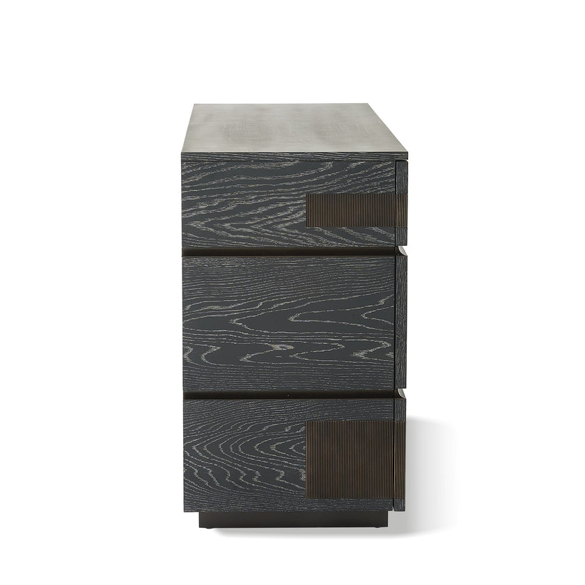 Global Views Brazil Dresser-Black Cerused Oak