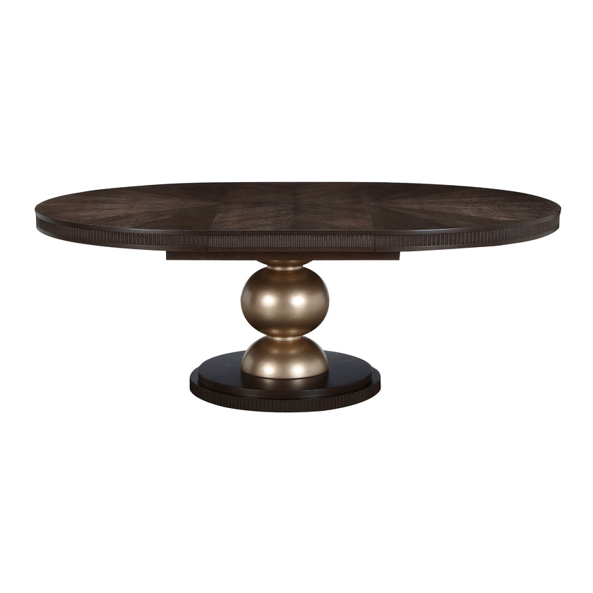 Michael Amini West Kensington Oval Dining Table - Medium Espresso