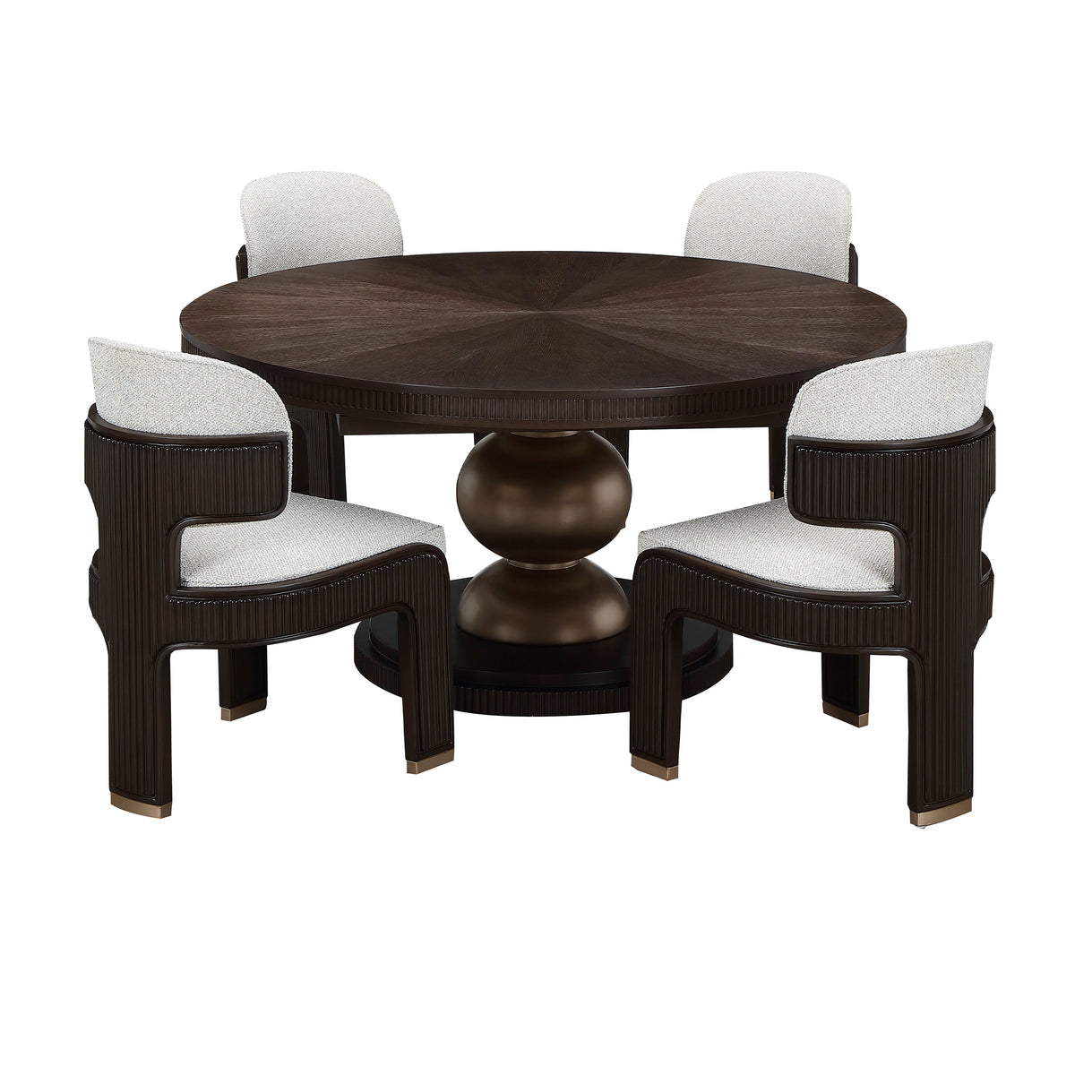 Michael Amini West Kensington Oval Dining Table - Medium Espresso